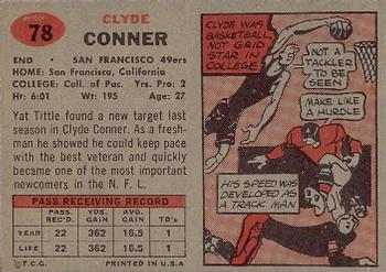1957 Topps #78 Clyde Conner Back