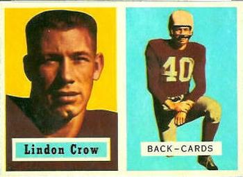 1957 Topps #91 Lindon Crow Front