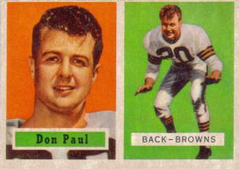 1957 Topps #114 Don Paul Front