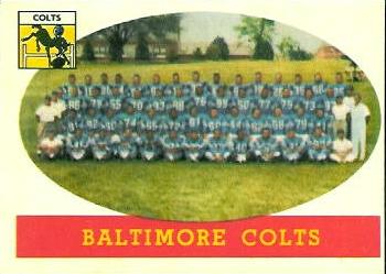 1958 Topps #110 Baltimore Colts Front