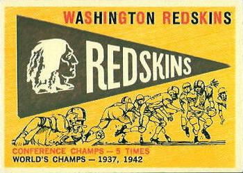 1959 Topps #168 Redskins Pennant Front