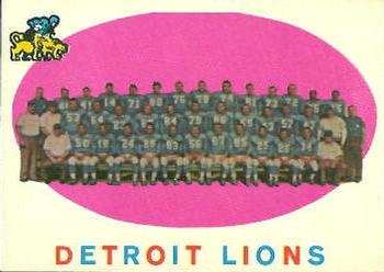 1959 Topps #3 Detroit Lions Front