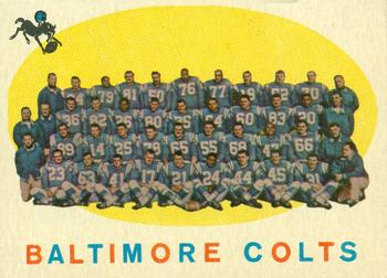 1959 Topps #17 Baltimore Colts Front