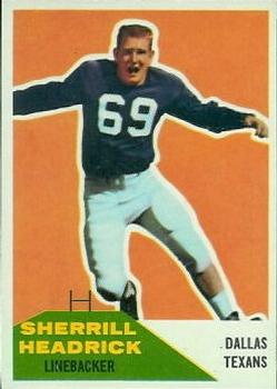 1960 Fleer #59 Sherrill Headrick Front