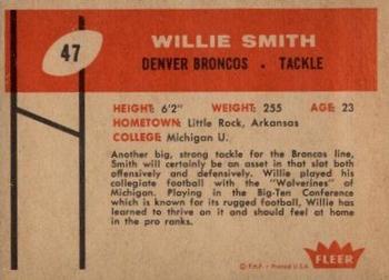 1960 Fleer #47 Willie Smith Back