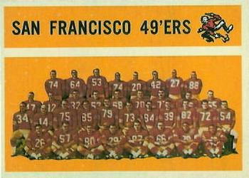 1960 Topps #122 San Francisco 49ers Front