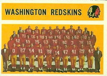 1960 Topps #132 Washington Redskins Front