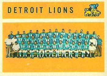 1960 Topps #50 Detroit Lions Front
