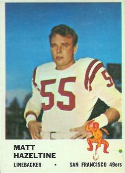 1961 Fleer #66 Matt Hazeltine Front