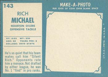1961 Topps #143 Rich Michael Back