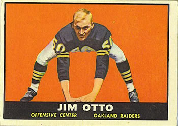 1961 Topps #182 Jim Otto Front