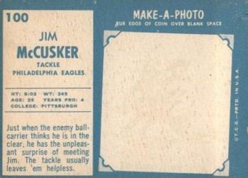 1961 Topps #100 Jim McCusker Back