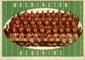 1961 Topps #131 Washington Redskins Team Front