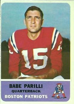 1962 Fleer #4 Babe Parilli Front