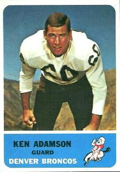 1962 Fleer #37 Ken Adamson Front