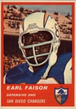 1963 Fleer #77 Earl Faison Front