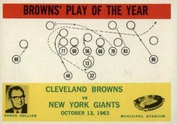 1964 Philadelphia #42 Browns Play of the Year - Blanton Collier Front