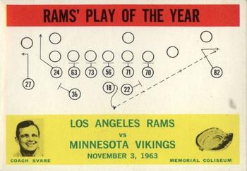 1964 Philadelphia #98 Rams Play of the Year - Harland Svare Front