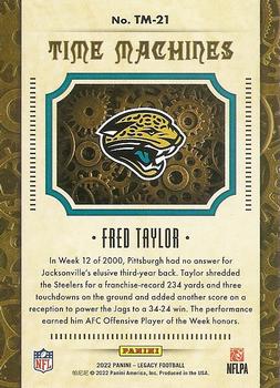 2022 Panini Legacy - Time Machines #TM-21 Fred Taylor Back