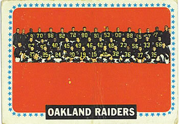 1964 Topps #153 Raiders Team Front