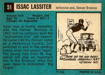 1964 Topps #51 Isaac Lassiter Back