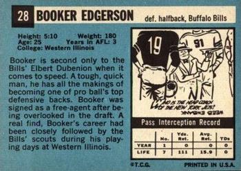 1964 Topps #28 Booker Edgerson Back