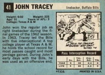 1964 Topps #41 John Tracey Back
