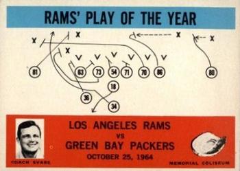 1965 Philadelphia #98 Rams Play of the Year - Harland Svare  Front