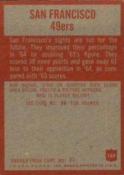 1965 Philadelphia #169 San Francisco 49ers Back