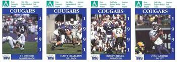 1991 BYU Cougars Safety - Panels #NNO Ty Detmer / Scott Charlton / Rocky Biegel / Josh Arnold Front