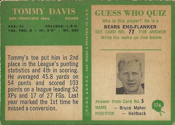 1966 Philadelphia #176 Tommy Davis Back