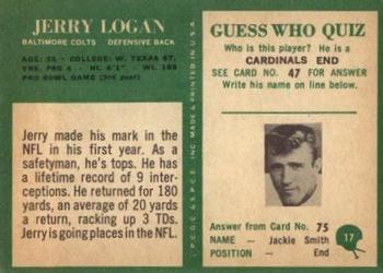 1966 Philadelphia #17 Jerry Logan Back