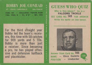 1966 Philadelphia #159 Bobby Joe Conrad Back
