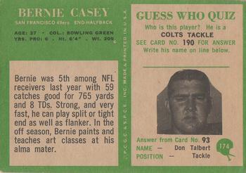 1966 Philadelphia #174 Bernie Casey Back