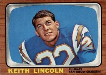1966 Topps #127 Keith Lincoln Front