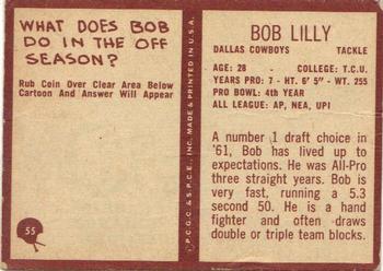 1967 Philadelphia #55 Bob Lilly Back