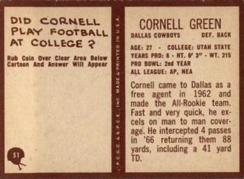 1967 Philadelphia #51 Cornell Green Back