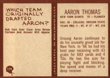 1967 Philadelphia #119 Aaron Thomas Back