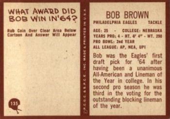 1967 Philadelphia #135 Bob Brown Back