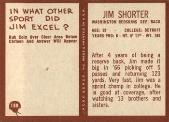 1967 Philadelphia #188 Jim Shorter Back
