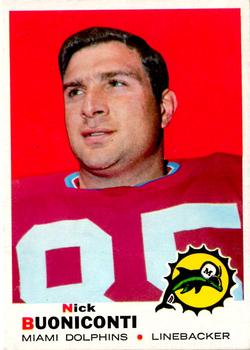 1969 Topps #192 Nick Buoniconti Front