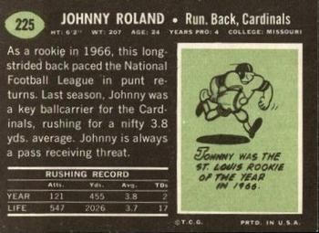 1969 Topps #225 Johnny Roland Back