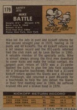 1971 Topps #179 Mike Battle Back