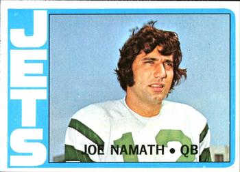 1972 Topps #100 Joe Namath Front