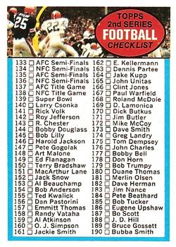 1972 Topps #79 2nd Series Checklist: 133-263 Front