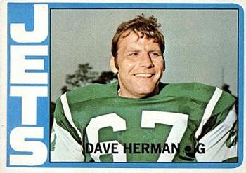 1972 Topps #182 Dave Herman Front