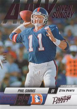 2022 Panini Prestige - Any Given Sunday Xtra Points Pink #4 Phil Simms Front