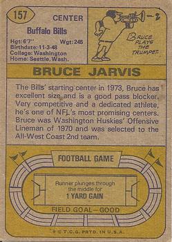 1974 Topps #157 Bruce Jarvis Back