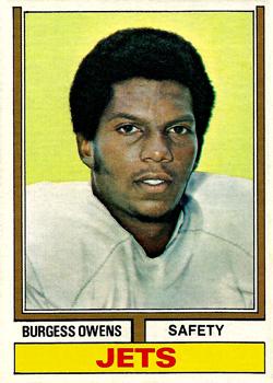 1974 Topps #175 Burgess Owens Front