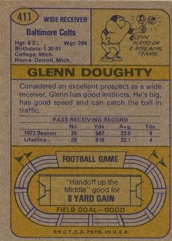 1974 Topps #411 Glenn Doughty Back